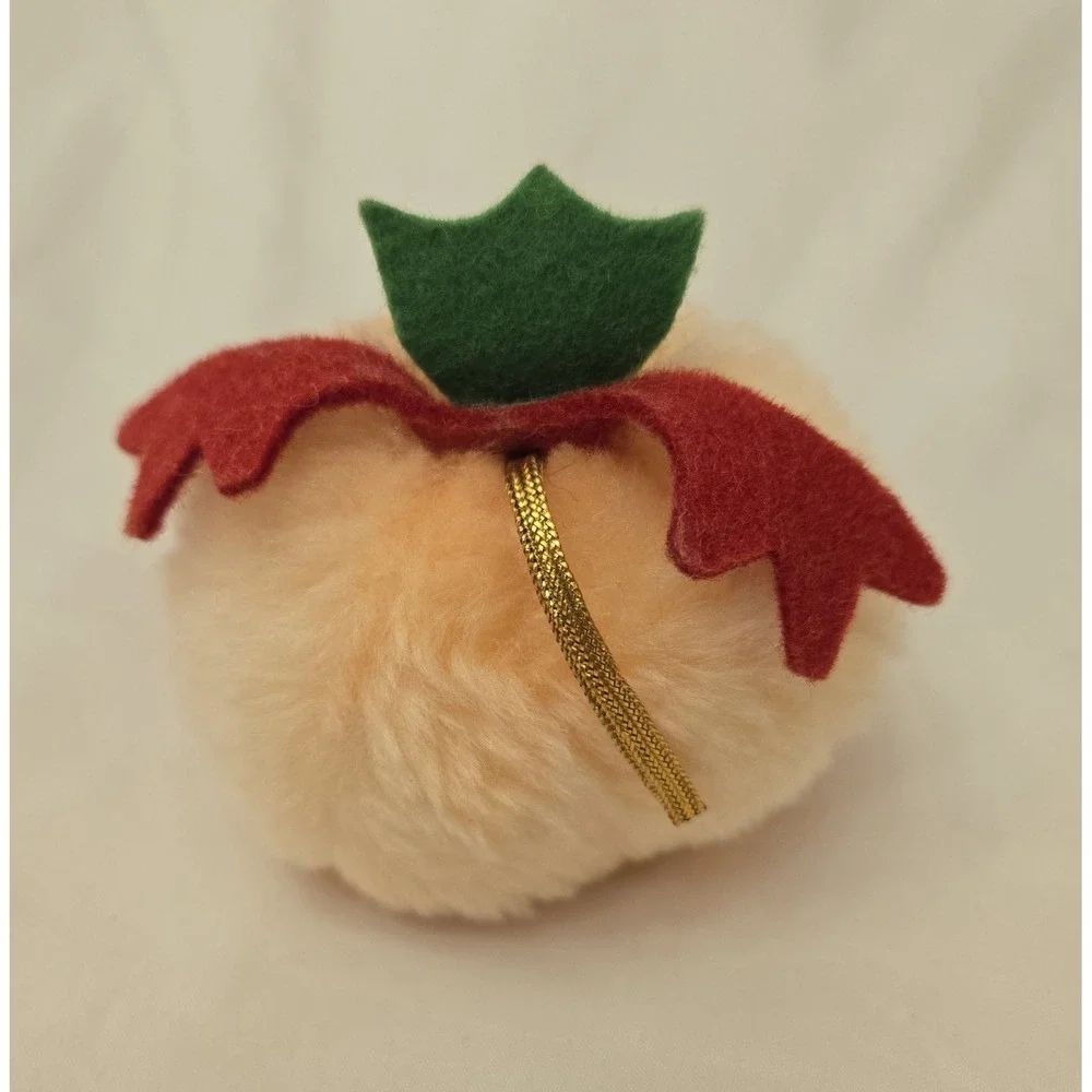 Vintage 1991 Del Monte Country Yumkins Christmas Googly Eyed Plush Ornament Set